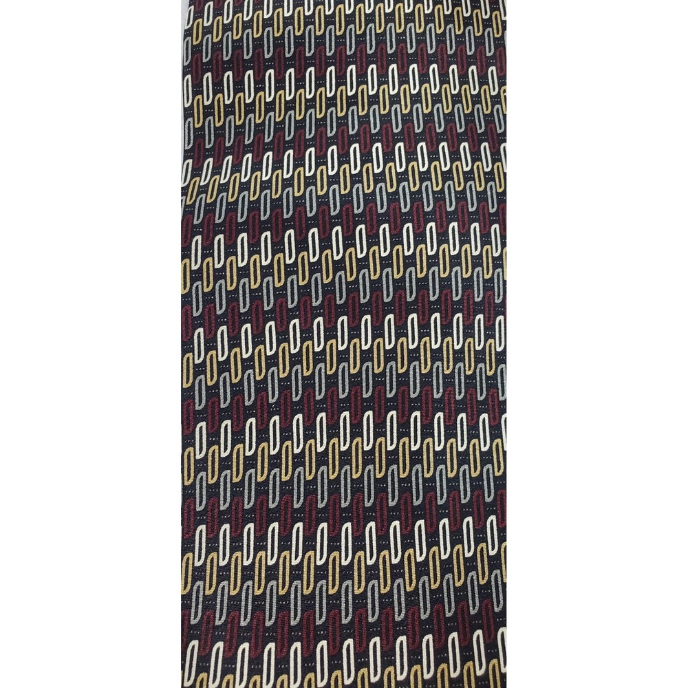 Harve Benard by Benard Holtzman Mens Silk Geometric Regular Tie Burgundy 60x3.75